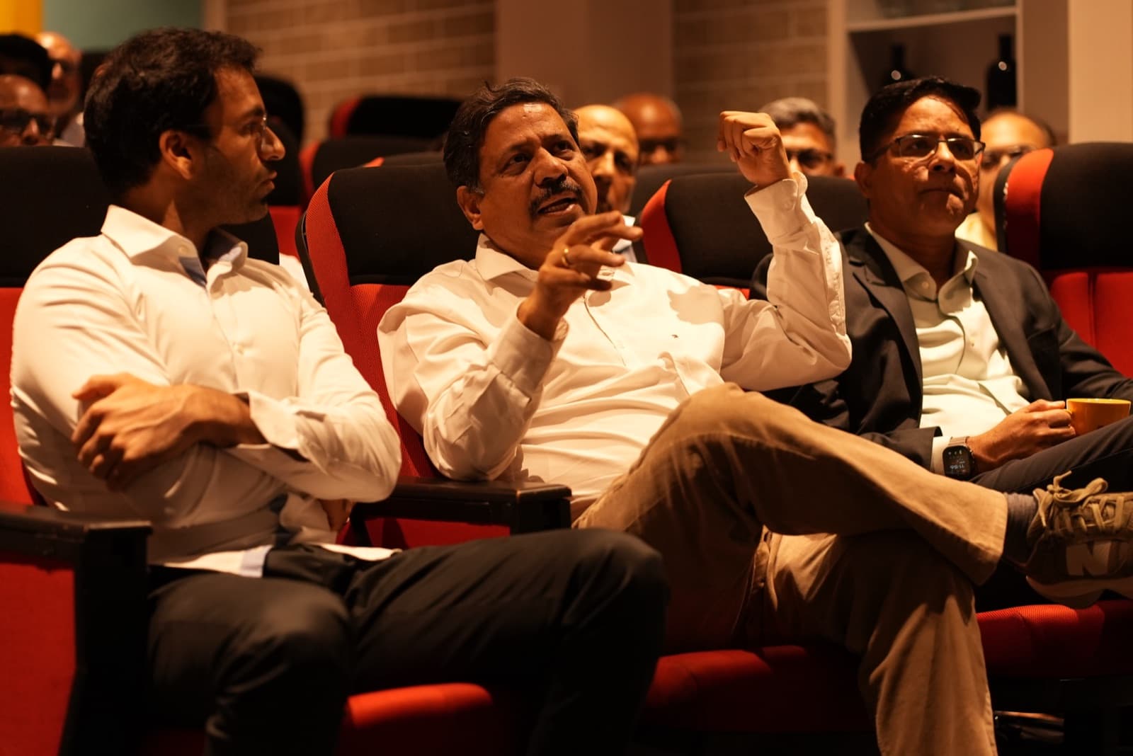 Founders, investors and manufacturing leaders on the factory floor