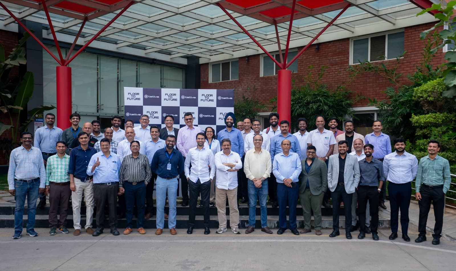 Founders, investors and manufacturing leaders on the factory floor